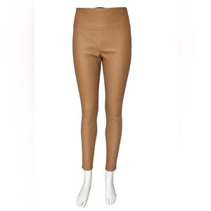 DROMe 100% Lamb Leather Pants Oak Slim Fit Size S Italian Designer